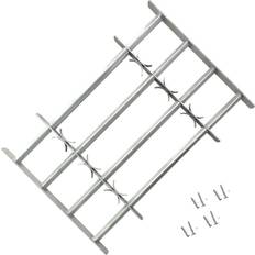 Fixed Windows vidaXL Adjustable Security Grille Fixed Window Triple-Pane