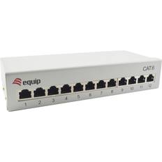 Netzwerkkarten & Bluetooth-Adapter Equip 227363 12-Port CAT.6 Desktop PATCH PANEL, LYS GRÅ