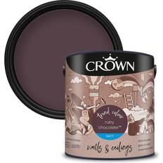 Crown Wall Paints Crown Matt Emulsion Paint Ruby Chocolate Ceiling Paint, Wall Paint