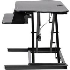 Corner Sit Stand Desk Converter with Keyboard Tray
