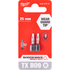 Milwaukee Slagbits Shockwave Impact Duty TX/BO9×25mm pk/2