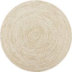 Jute hvid vidaXL håndlavet tæppe jute naturfarvet Hvid 150cm