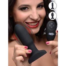 Swell Inflatable Vibrating Missile Silicone Remote Anal Plug 10x