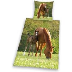 MCU Brown Horse and Pony Sengetøj 135x200cm