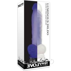 Evolved Utvecklad lysande dildo klar lila klassisk 18,5 cm 7,3 tum silikon