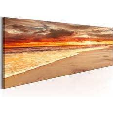 MDF Arts encadrés Artgeist Tableau Beach Beatiful Sunset-Taille L 120 x H 40 cm Art encadré