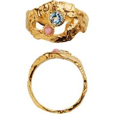 Stine A My Love Rock Topas/Pink Opal Ring, Guld