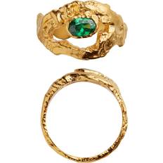 Stine A Ringe Stine A My Love Rock Ring - Gold/Green