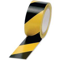 Vinyl Tape Hazard YellowBlack 50mmx33m Pack of 6 PVC-50-33-HAZYB