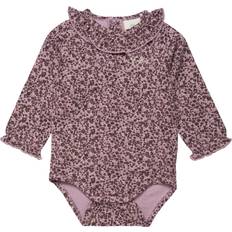 Bambu Bodyt En Fant Printed Baby Body - Purple