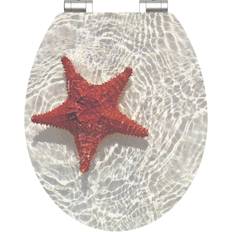 SCHÜTTE WC-Sitz Red Starfish Holzkern mit Absenkautomatik