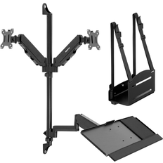 Dual monitor wall mount Mount-It! Dual Wall Mount Workstation