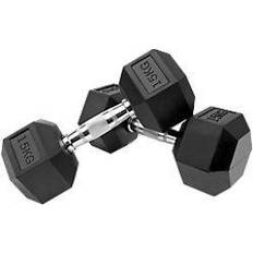 Cast Iron Rubber Hexagonal Dumbbell 30kg