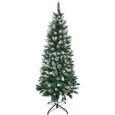 Christmas Trees Homcom Snow Artificial Green Christmas Tree 150cm