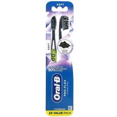 Oral b pro 2 2 pack Oral-B Pro-Flex Charcoal Toothbrush, Soft, 2 Pack