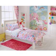Riva Home Set Copripiumino Per Bambini/Ragazzi Con Unicorno - Rosa