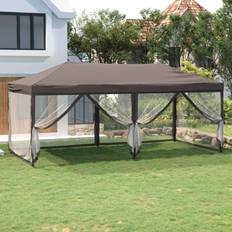 Party pavilion vidaXL taupe Folding Party Tent with Sidewalls Gazebo Pavilion