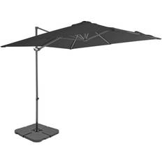 Parasol m fod vidaXL udendørsparasol med transportabel fod antracitgrå
