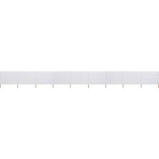 vidaXL Paravent 9 Panneaux Tissu 1200 x 80 cm Blanc Sable