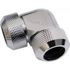 AlphaCool 17410, Nikkel, Sølv, Montering, Væske, Messing, 3/8, 90°