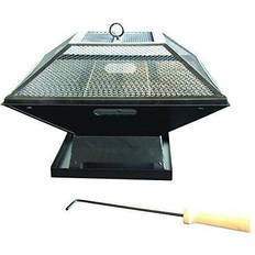 Redwood Samuel Alexander Outdoor Garden Square Fire Pit With