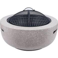 White Fire Pits & Fire Baskets Groundlevel Groundlevel 3 In 1 Monaco Fire Pit Cream