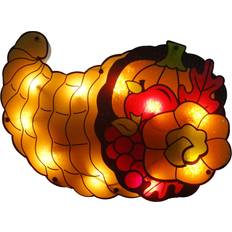 Plastic Decorations Northlight 20" Cornucopia Thanksgiving Window Silhouette Gold