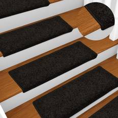 65.0 cm Treppenmatten vidaXL black, 10 10x Stair Mats Step Schwarz