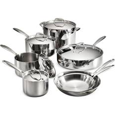 Tramontina stainless steel cookware set Tramontina Gourmet Tri-Ply Cookware Set with lid 12 Parts