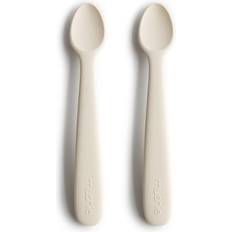 Mushie Vauvan Tuttipullot ja Pöytäastiat Mushie Silicone Feeding Spoons 2-pack