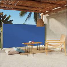 Polyester Auvents latéraux vidaXL Auvent Latéral Rétractable de Patio Ecran de Jardin Ecran d'Intimité 160x300 cm Bleu