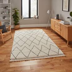 Carpets & Rugs Think Rugs 120x170cm Modern Boho Cream Grey, White