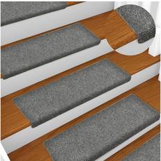 65.0 cm Stair Carpets vidaXL Stair Mats 5 Grey