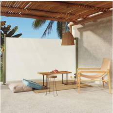 Polyester Auvents latéraux vidaXL Auvent Latéral Rétractable de Patio Ecran de Jardin Ecran d'Intimité 170x300 cm Crème