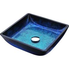 Bathroom Sinks Anzzi Viace Series Deco-Glass Vessel Sink Blazing