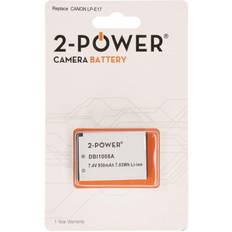 2-Power Batteri För Digitalkamera LP-E17 7.2V 1040mAh