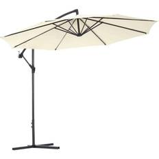 OutSunny 3m Garden Parasol Shade Banana Umbrella Cantilever Cream