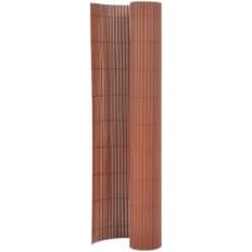 vidaXL Double-Sided Garden Fence Brown Porch Blind Windbreak