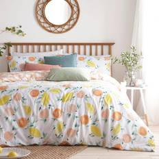 Hemtextil Furn Citrus Fruits Duvet Cover Set Påslakan Multifärgad, Vit