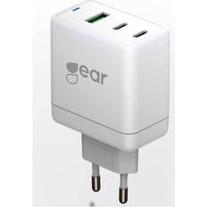 65w pd Gear Charger GAN 220V 2xUSB-C 1xUSB-A PD/PPS 65W White