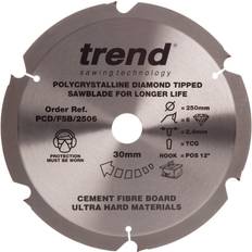 Cement board Trend PCD/FSB/2506 Fibreboard Sawblade PCD 250mm x 6T x 30mm