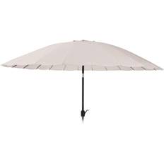 Koopman 325cm Aluminium Parasol Cream Tilt Mechanism Garden