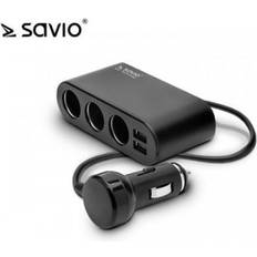 Usb lighter Savio Elmak charger Cigarette lighter splitter with 2x USB 12/24V SA024-SAVIO SA-024