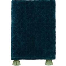 William Morris & Co Honeysuckle Tulip Quilted Blankets Turquoise, Blue, Green