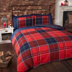 Rapport Tartan Checked Duvet Cover Red, White, Blue