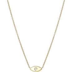 Zoe Lev Evil Eye Necklace - Gold/Diamond