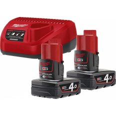 Milwaukee battery Milwaukee M12 NRG-402 12v Battery & Charger Kit Inc 2x 4.0Ah Batteries