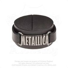 Zwart Armbanden Metallica Lederen Armband - Zwart