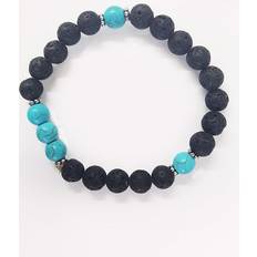 Transparent Bracelets Yoga Studio Lava Stone & Mala Bead Bracelet