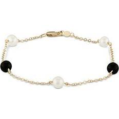 Oro Pulseras Bloomingdale's Chain Link Bracelet - Gold/Pearl/Onyx